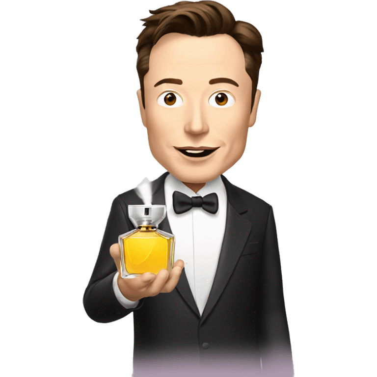 Elon musk spraying perfume emoji