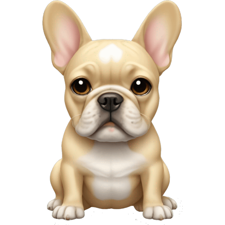 all blonde french bulldog emoji