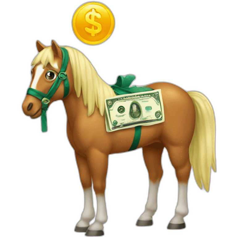 horse with dollar emoji