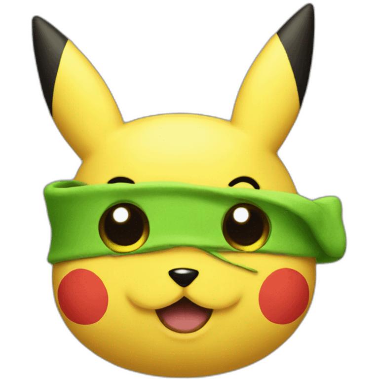 Pikachu luigi with mustache emoji