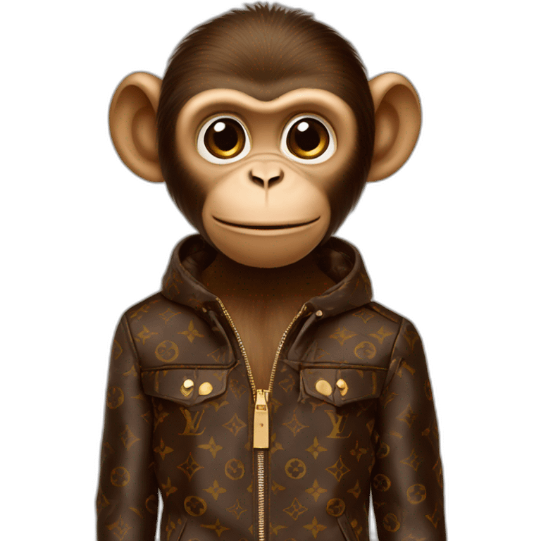 monkey with louis vuitton clothing emoji