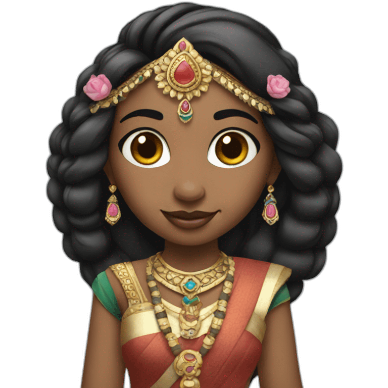 Indian princess with panda emoji