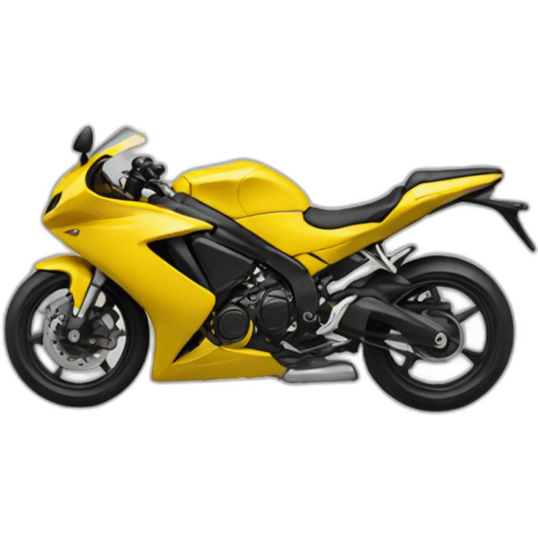 yellow motorbike from top view emoji