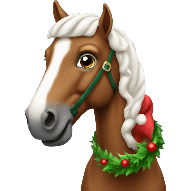 Christmas horse emoji