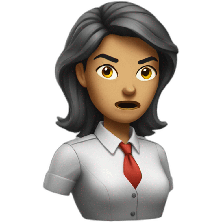 angry female accountant emoji