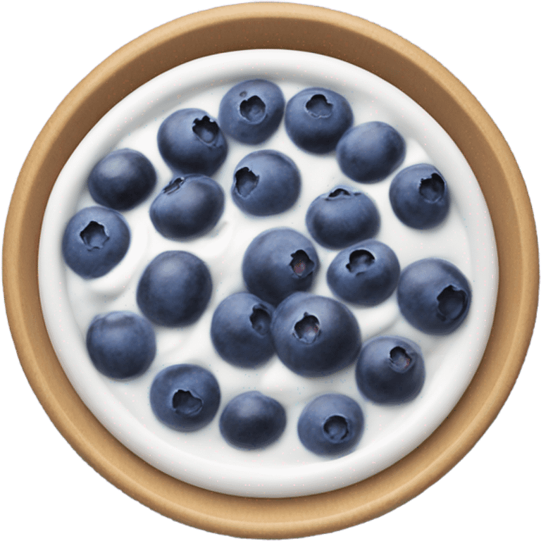 yoghurt bowl with blueberries emoji