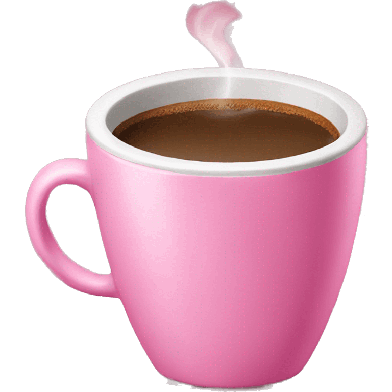 Pink coffee emoji