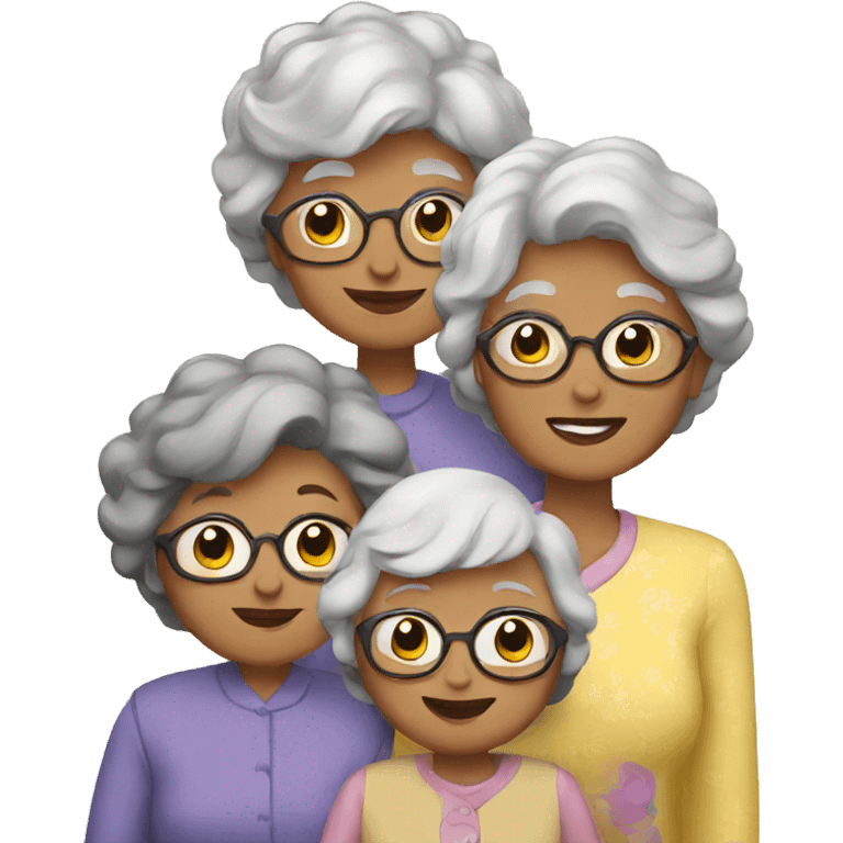 Granny with family emoji