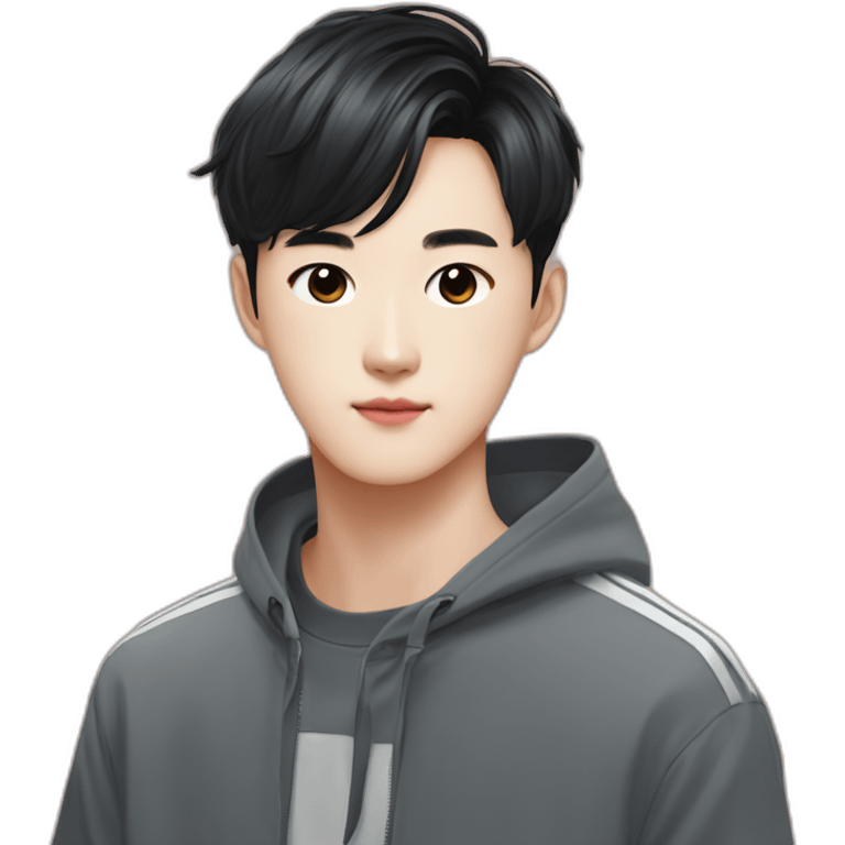 seventeen kim mingyu with short black hair emoji