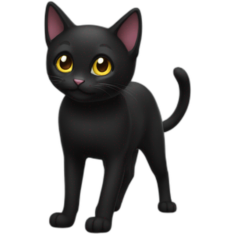 Black-cat-magic emoji