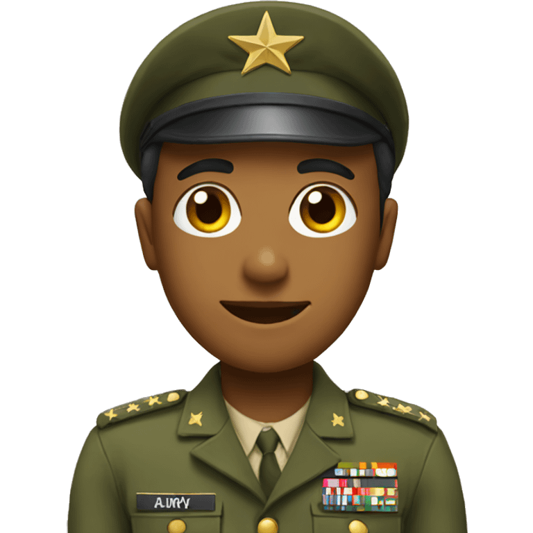 With army uniform  emoji