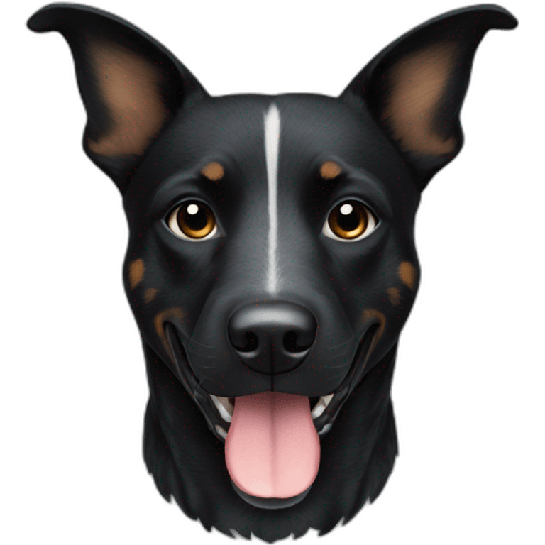 all black cattle dog emoji