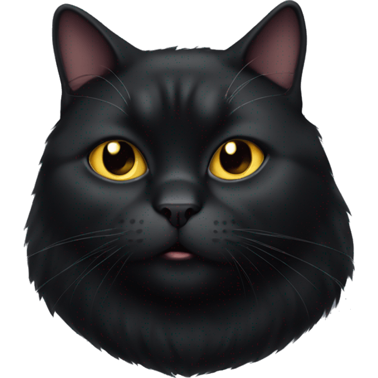 fat black cat emoji