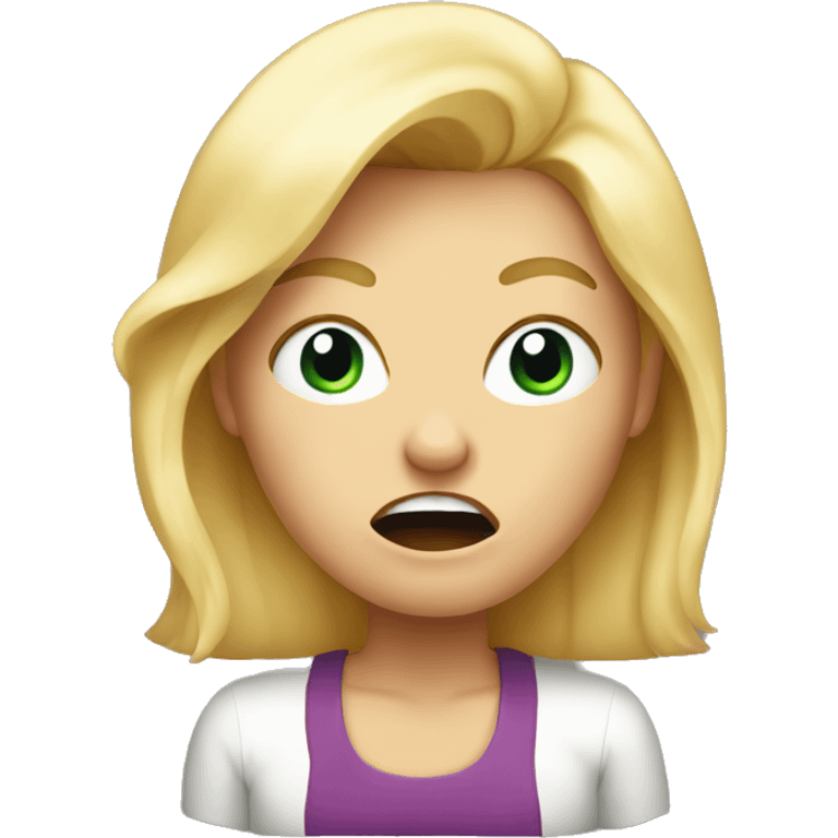 Blonde being mad  emoji