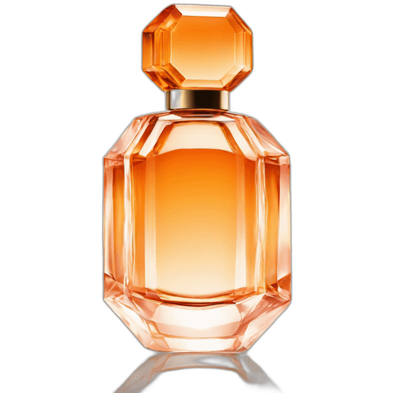 Iconic Luxury Octogonal Crystal Fragrance Bottle Orange Tint emoji