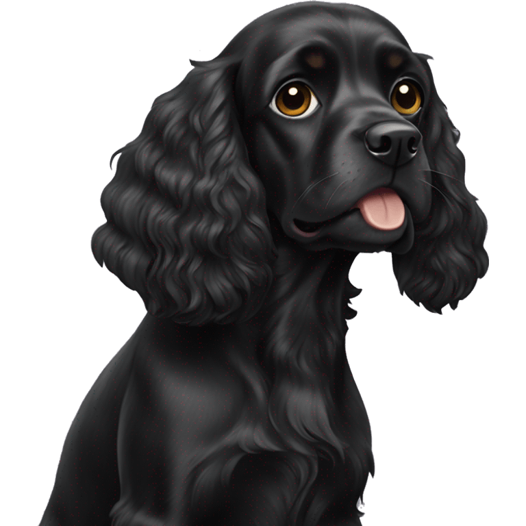 Black cocker spaniel emoji