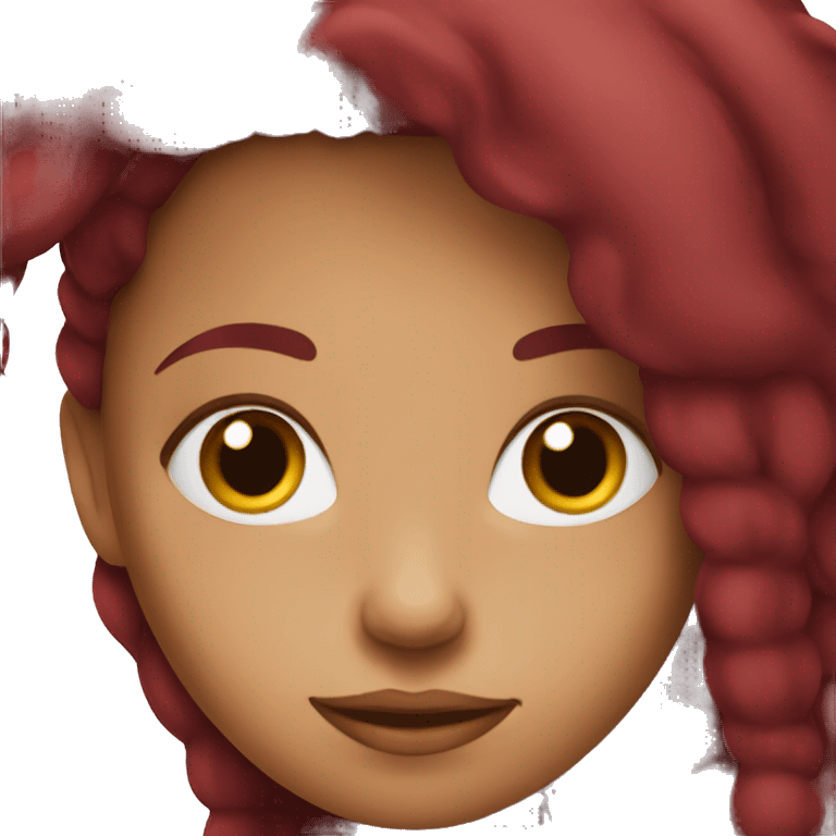 Girl with Burgundy hair emoji