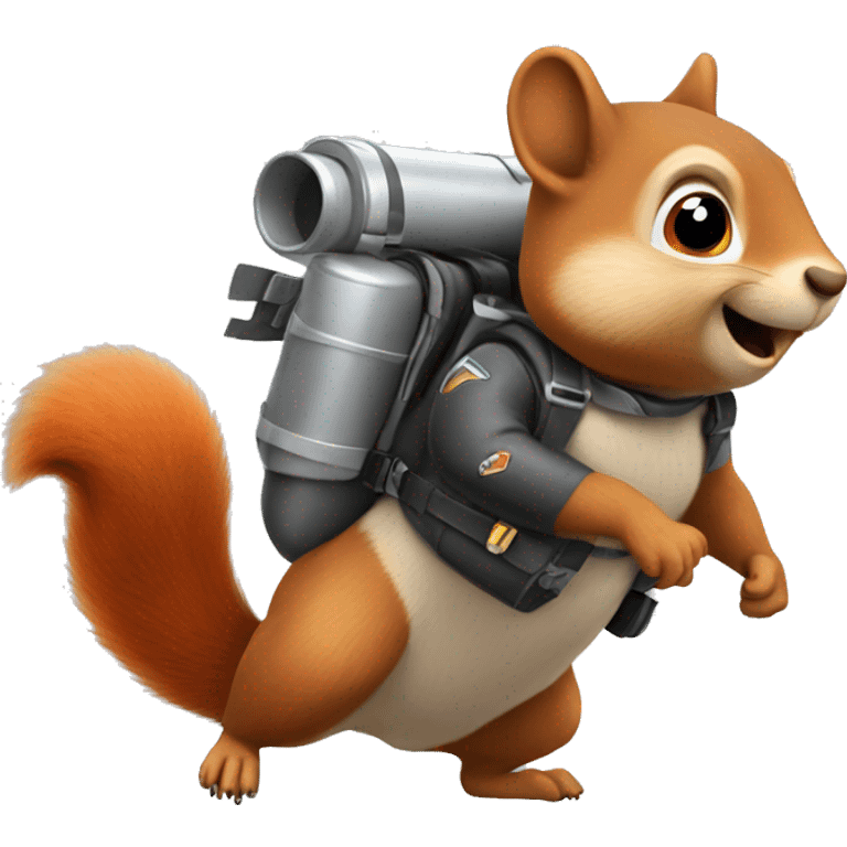 Squirrel with a jet pack  emoji