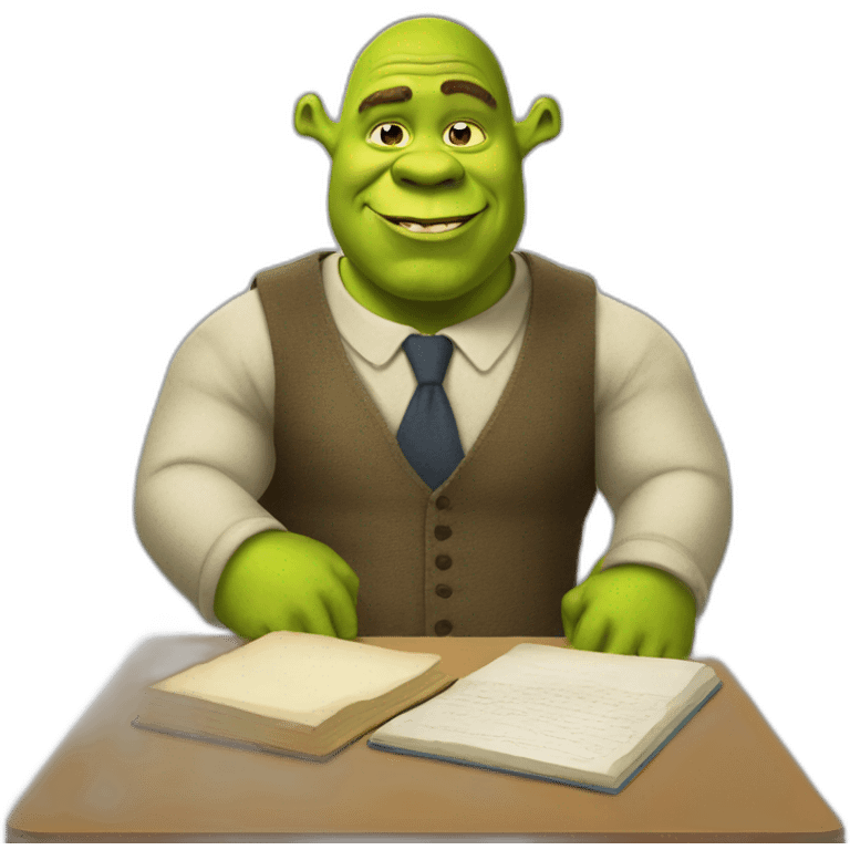 shrek as a teacher emoji