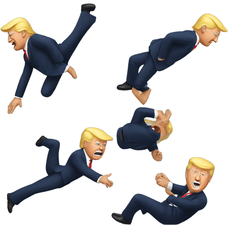 Trump doing a backflip  emoji