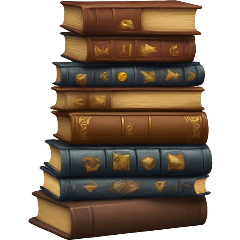 Vintage fantasy Book Stack emoji