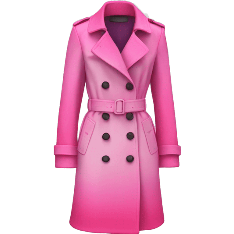 Pink ombre trench coat  emoji