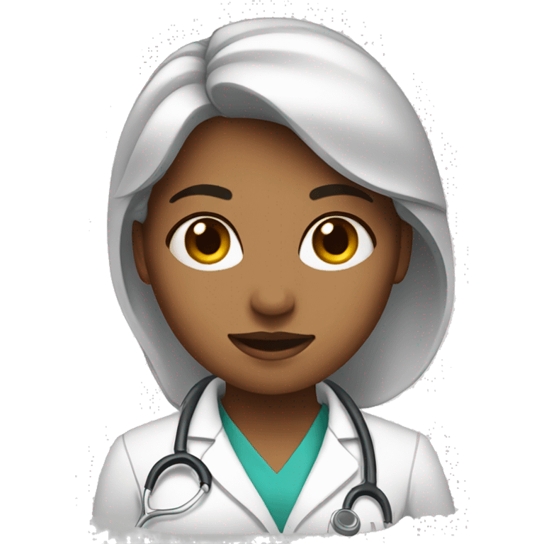 female doctor without stethoscope emoji