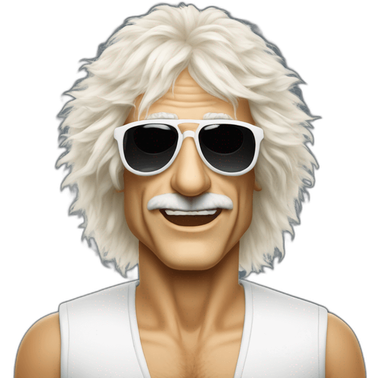 michel polnareff avec des lunettes de soleil blanches emoji