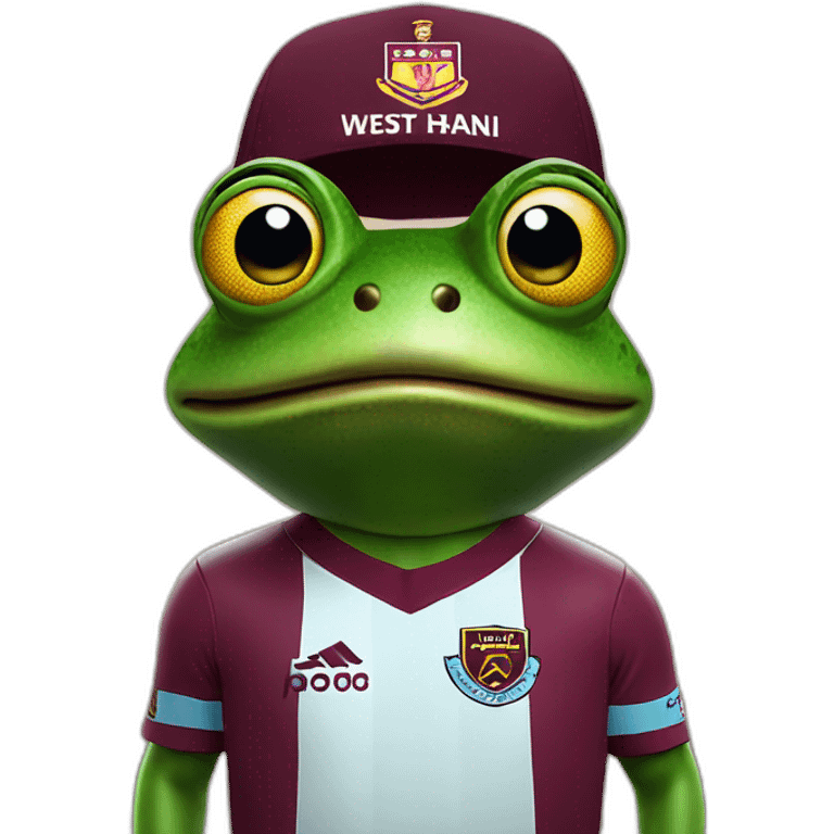 Frog as West Ham fc fan emoji