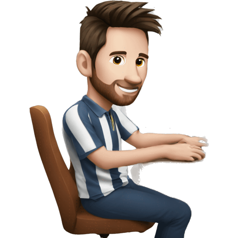 messi doing home office emoji