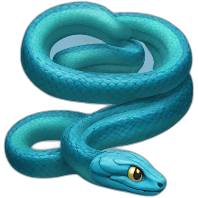 Blue snake emoji