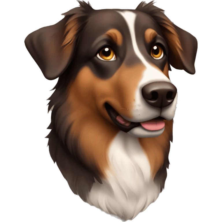 brown American shepherd  emoji