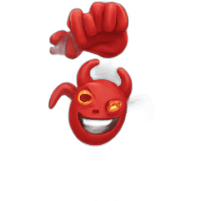 Peace Red devil face emoji