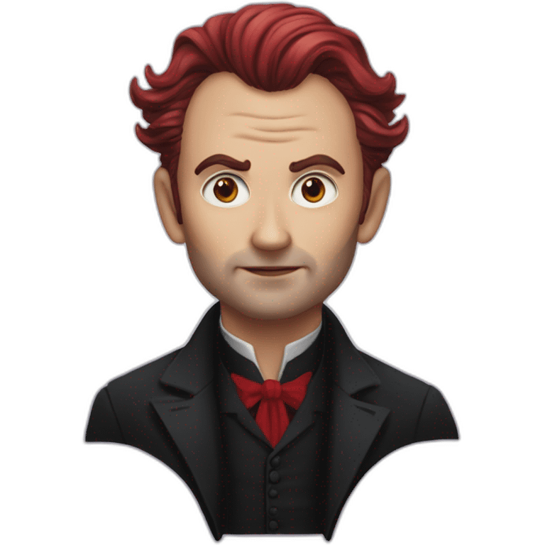 crowley red haïr from series good omens emoji