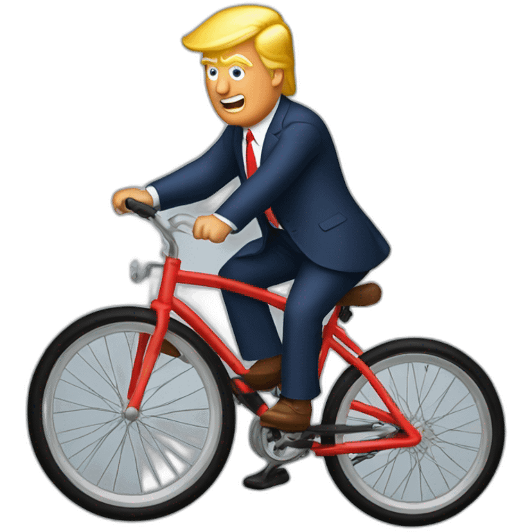 Donald Trump wheelie bicycle emoji