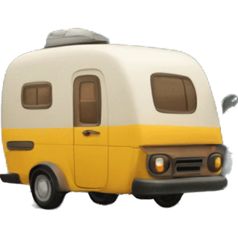 at home on wheels going to the mountains emoji