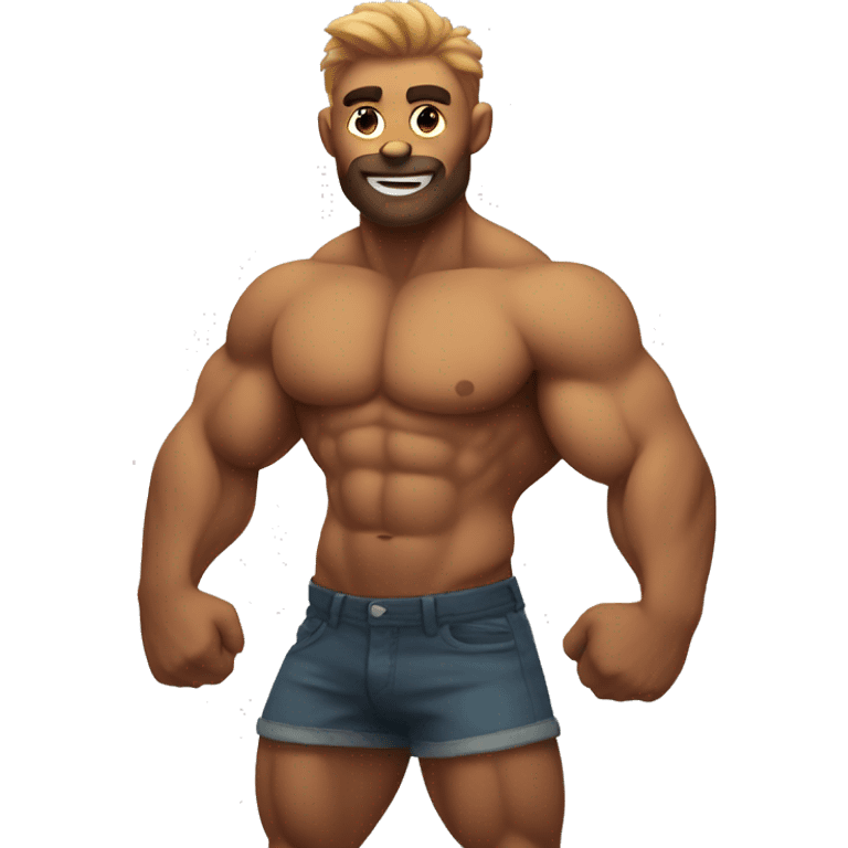 Furry muscle man emoji