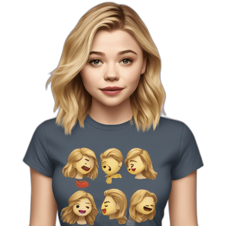 chloë grace moretz wearing tee emoji