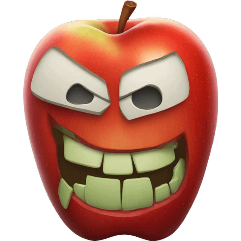 thorned red apple emoji