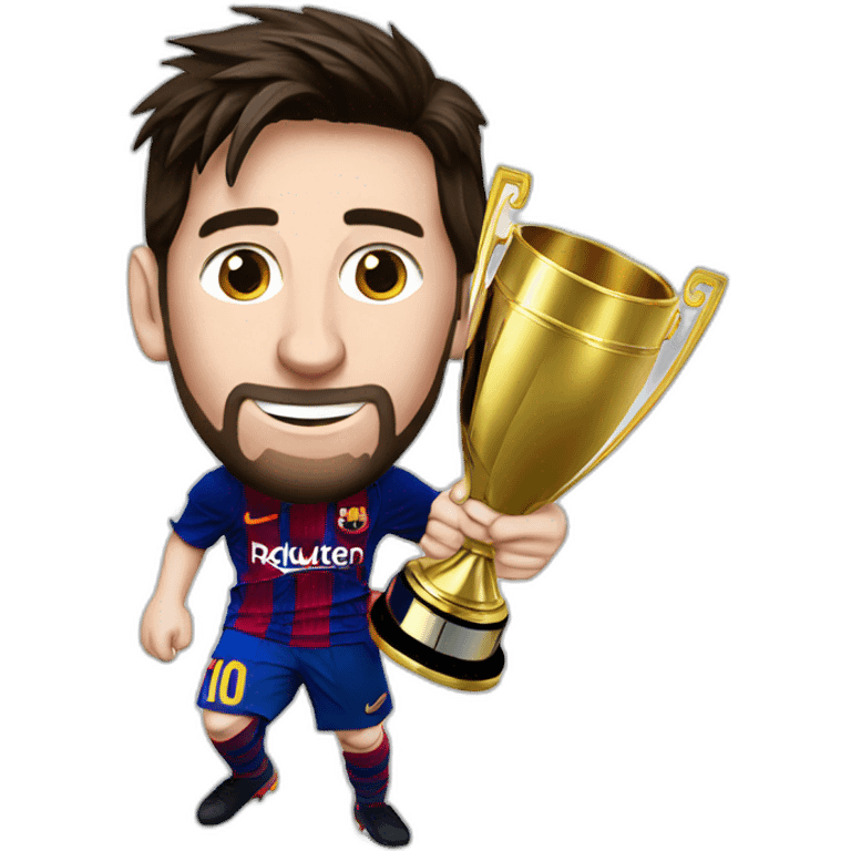 messi con una copa emoji