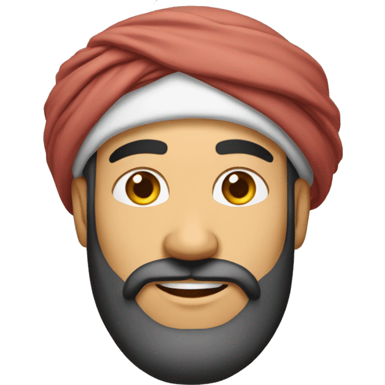 Homme arabe sans barbe avec un turban emoji