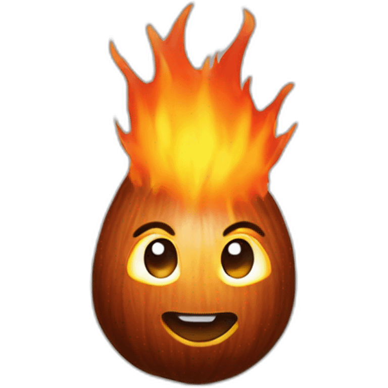 burning chestnut emoji