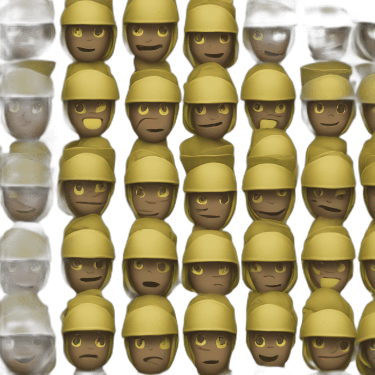 Emoji jaune soldat emoji