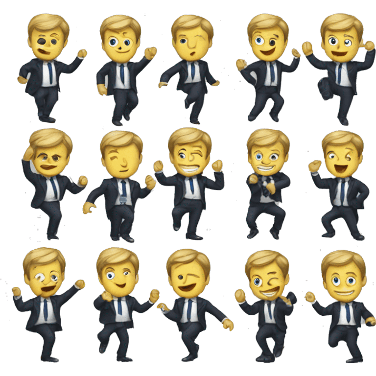 Macron dancse emoji