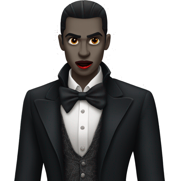 A vampire in fashion emoji