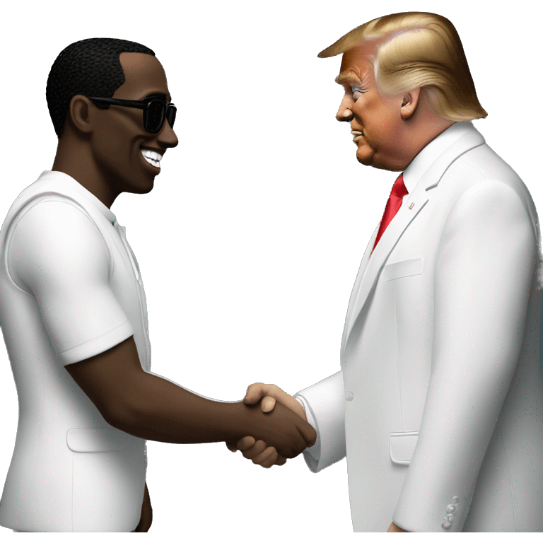 trump shaking hands with p diddy emoji