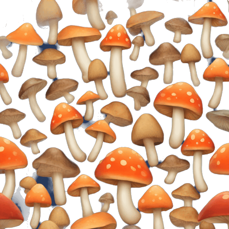 colorful mushroom emoji