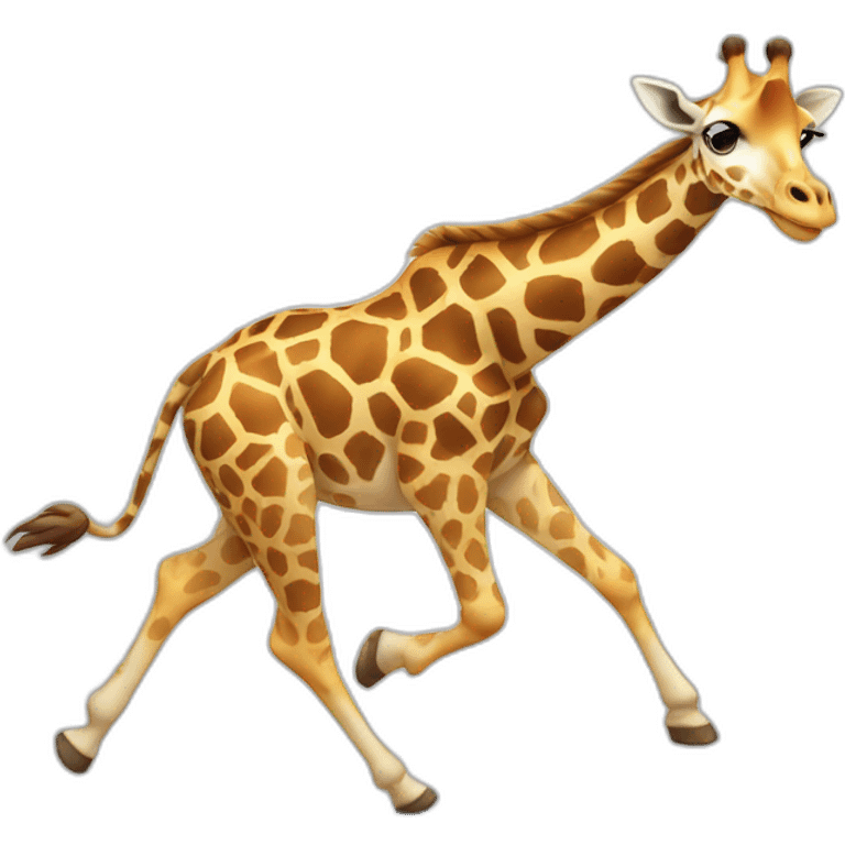 Giraffe running fast emoji