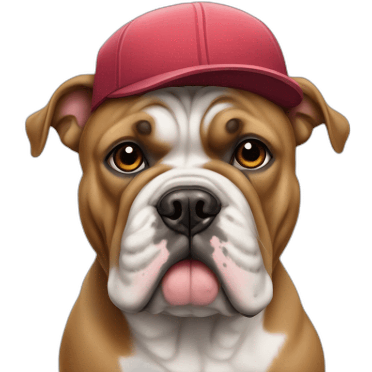 French bulldogg with a cap emoji