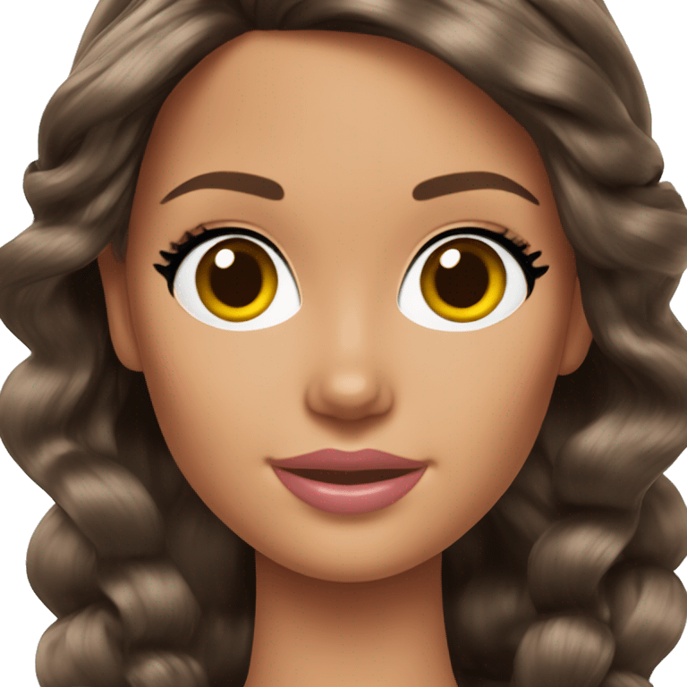 Barbie brunette emoji